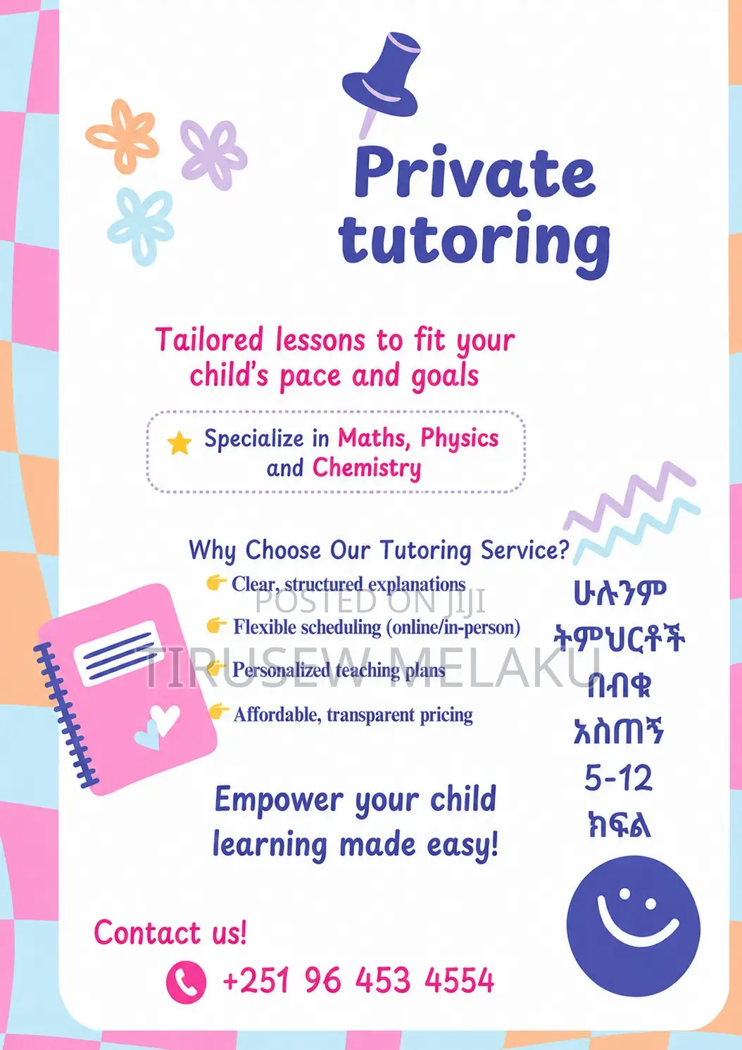 Experienced Natural Science Tutor(maths, Physics,chemistry and Others)
