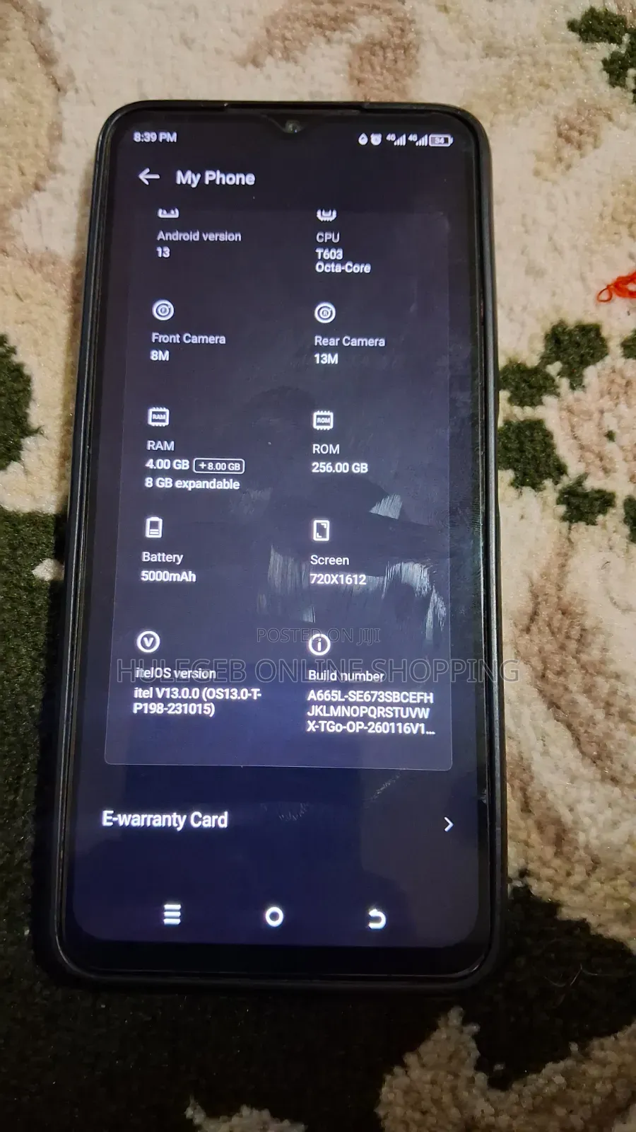 New Itel A70 256 GB Blue