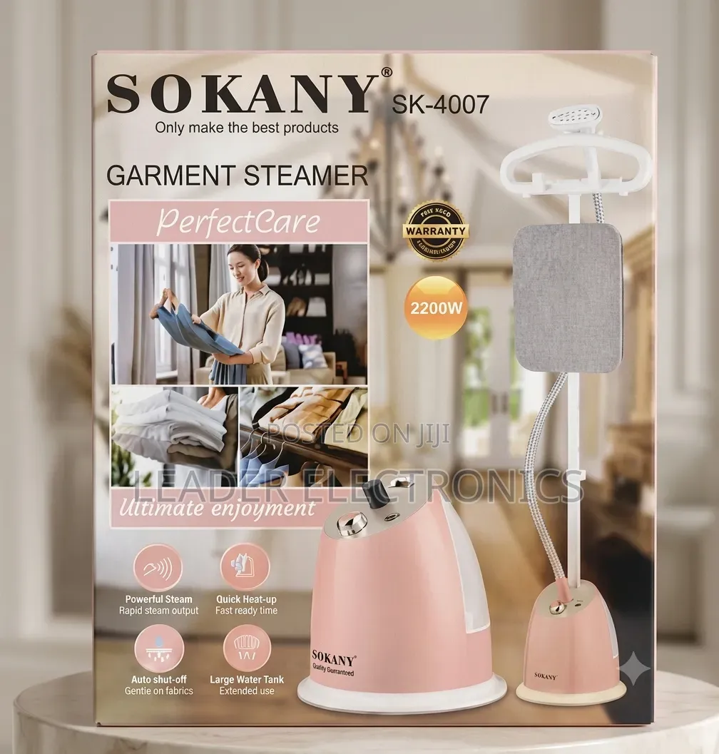 Sokany Garment Steamer 2200W – Professional Wrinkle Removal Fabric