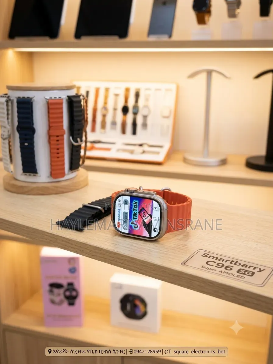 Smartbarry C96 5G Smart Watch With SIM Slot Dual Camera