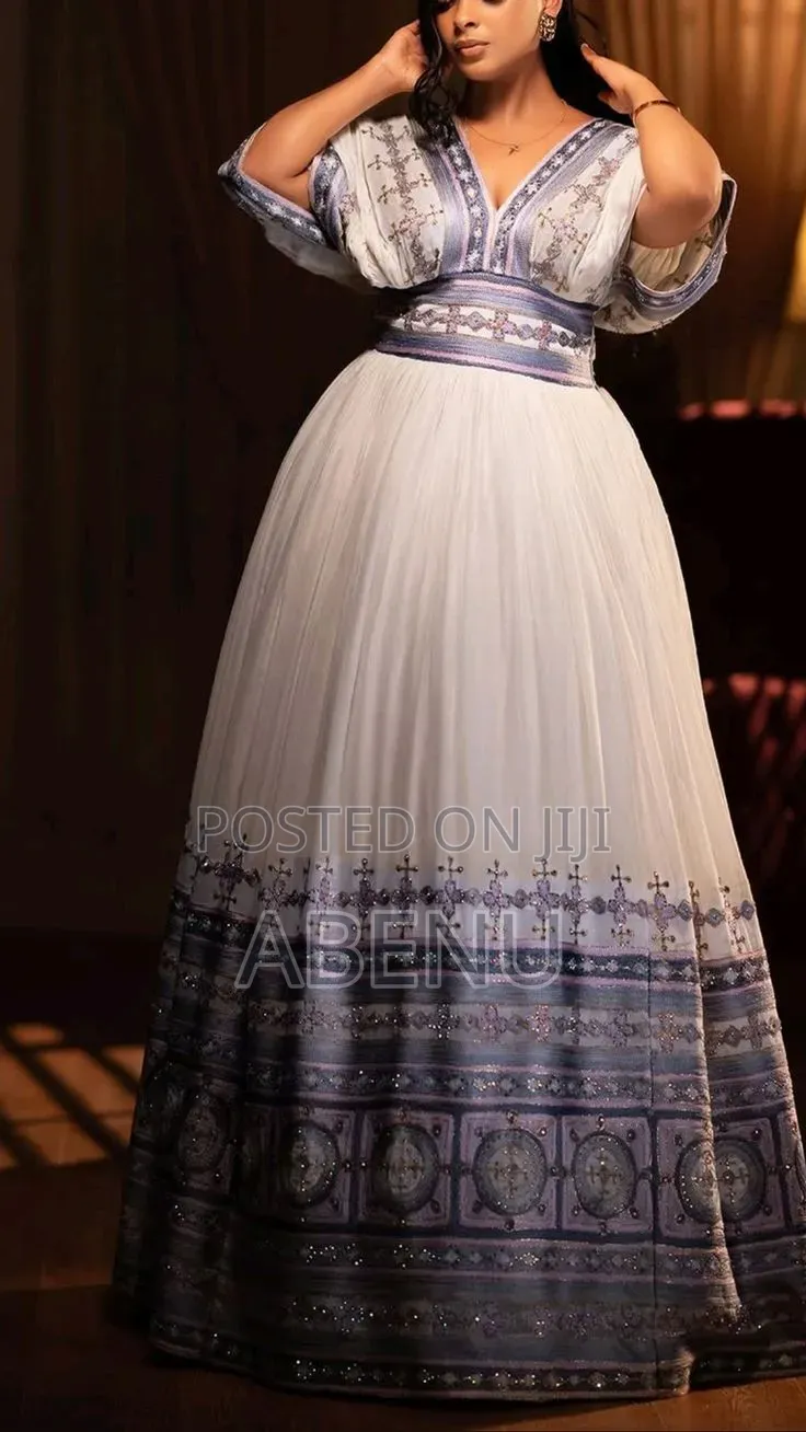 Elegant Ethiopian Traditional Couple Wear | White Mint