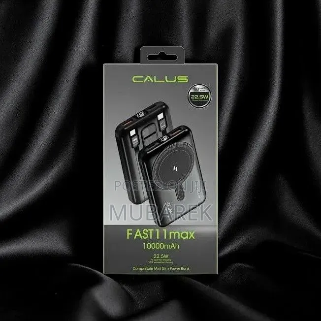 CALUS FAST11Max Ultra-Compact 10000mAh Power Bank With Built-in Cables