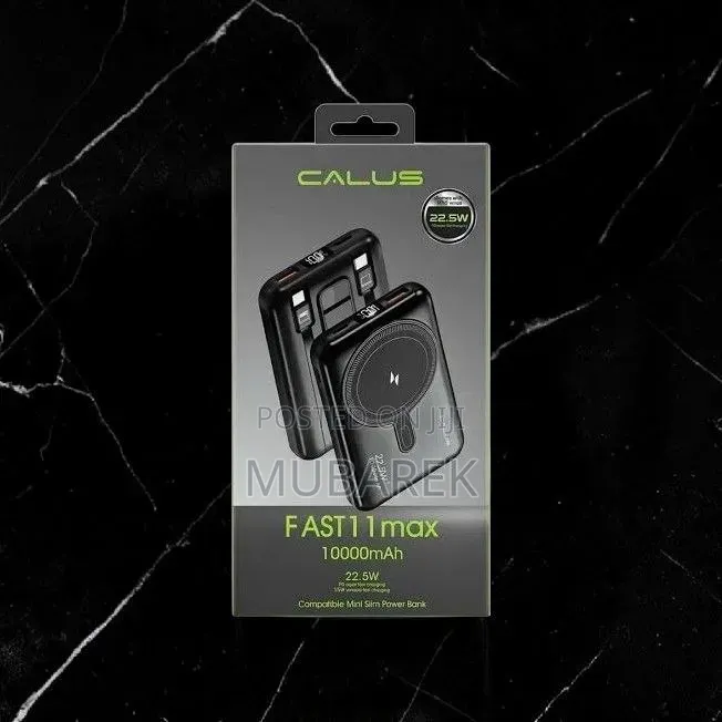 Compact CALUS FAST 11 Max 10000mAh Power Bank for iPhone Android