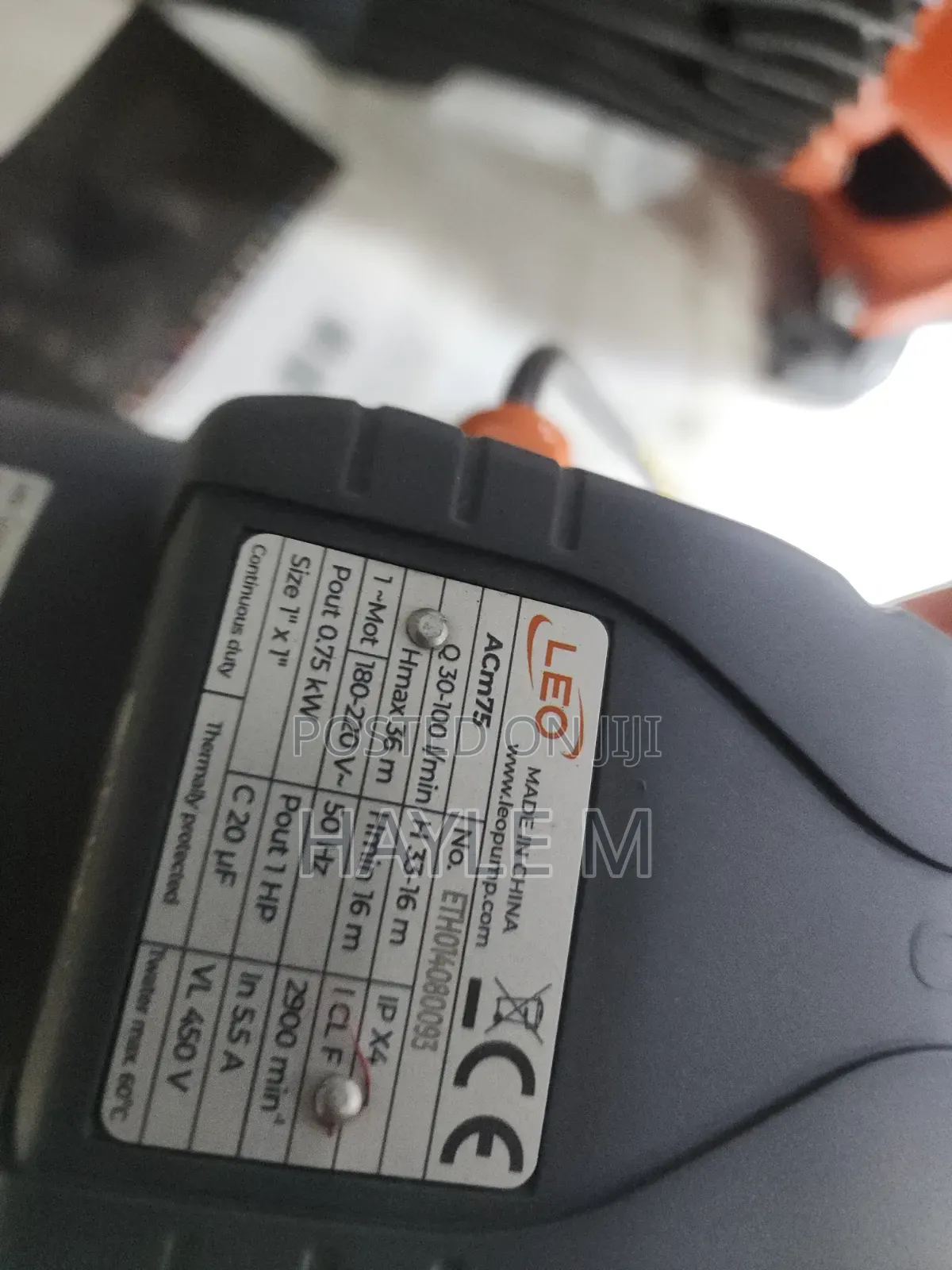 Leo Centrifugal(surface) Pump 1hp(acm75)