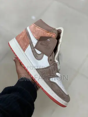 Jordan 1 White X Light Brown X Orange Multicolor