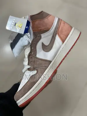 Jordan 1 White X Light Brown X Orange Multicolor