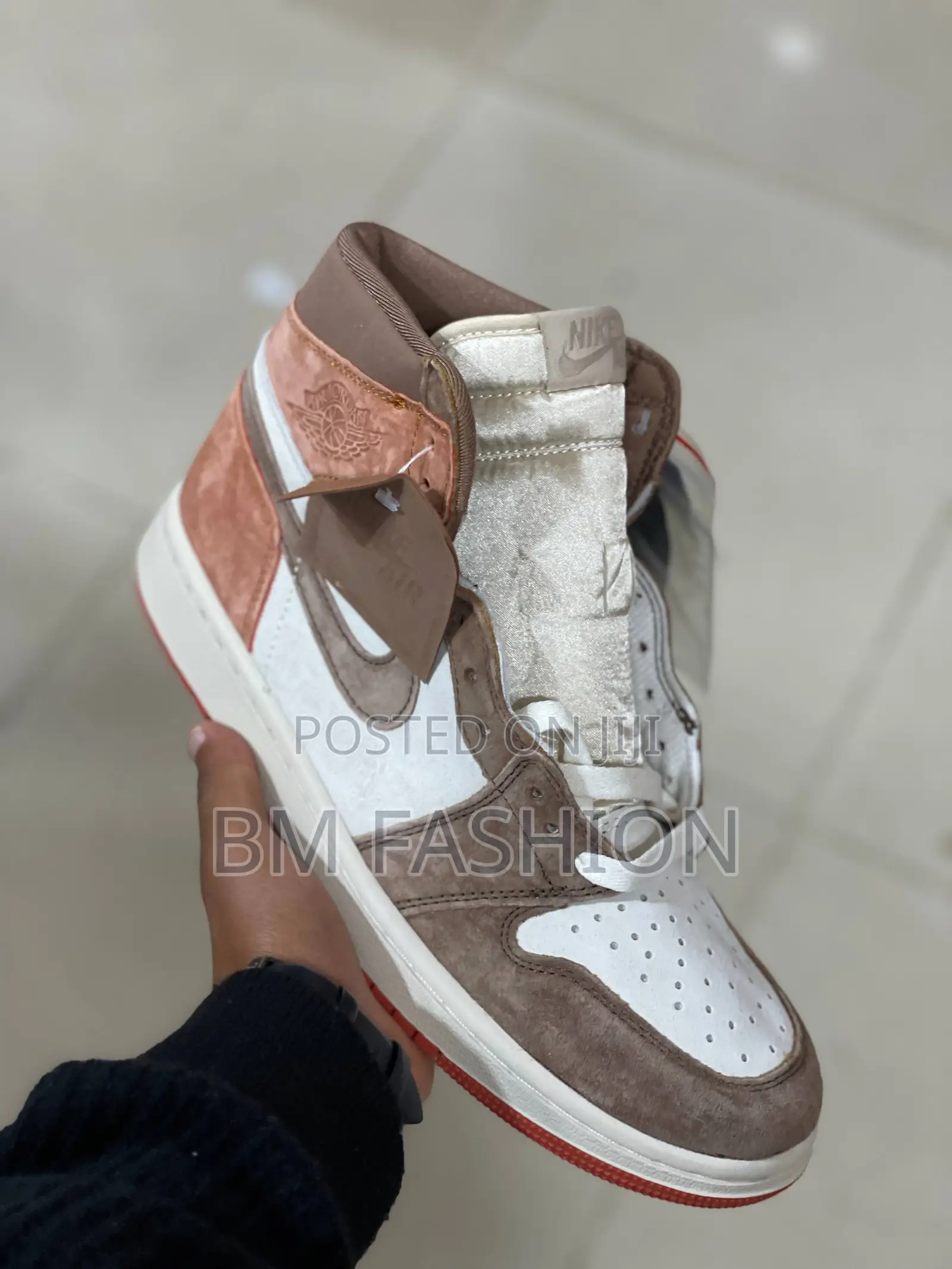 Jordan 1 White X Light Brown X Orange Multicolor