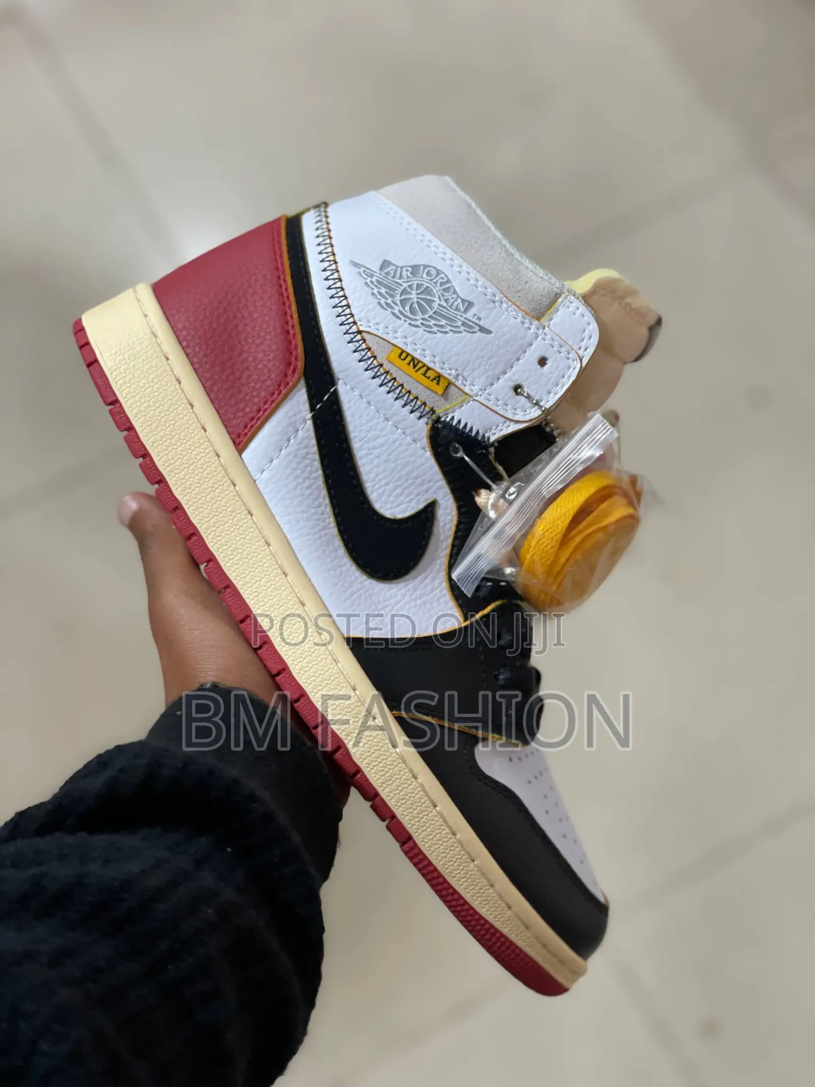 Air Jordan 1 Multicolor Black X White X Red Fashion Mens Mid Boots