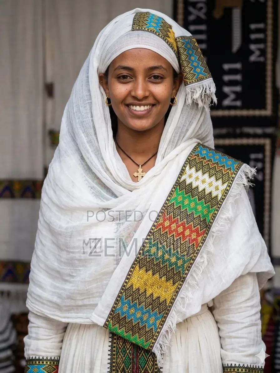 Traditional Clothes ባህላዊ ልብስ(ነጠላ) Habesha Kemis