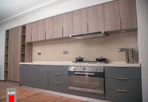 Modern Kitchen Storage Cabinet Set With Countertop Space