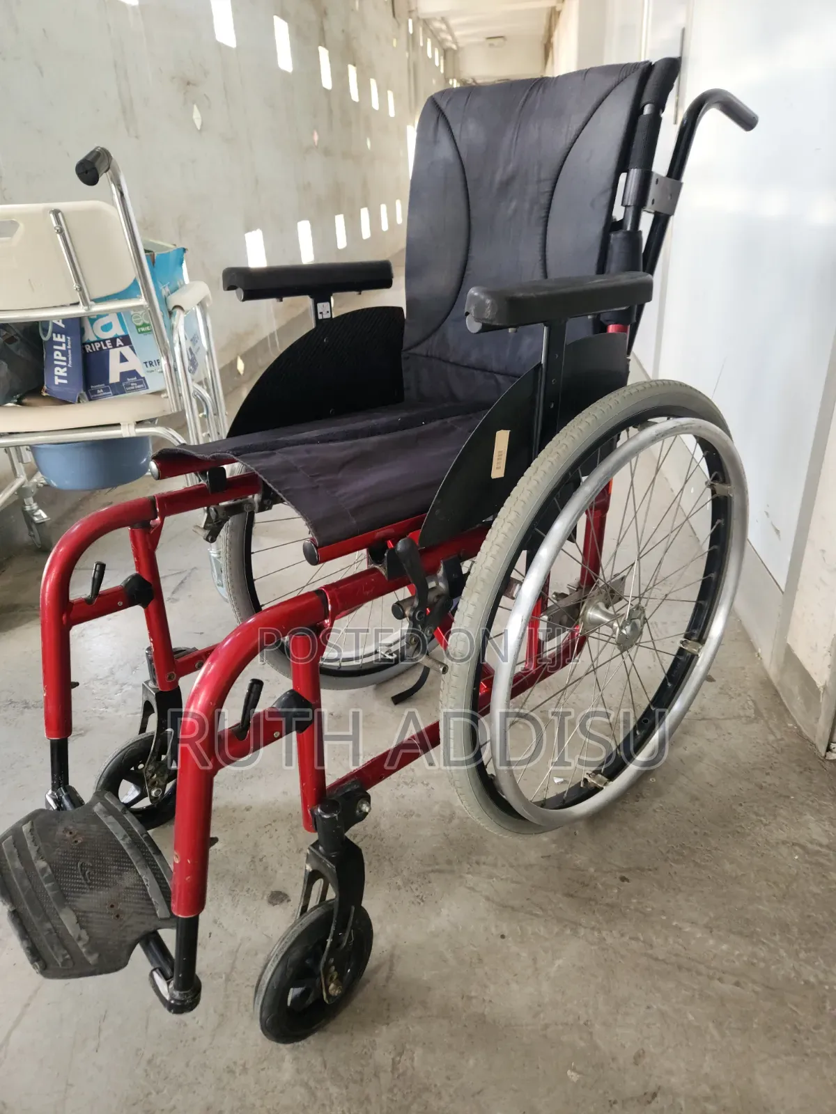Karma S-Ergo 125 Self-Propel Wheelchair Featuring a Lightweight Red