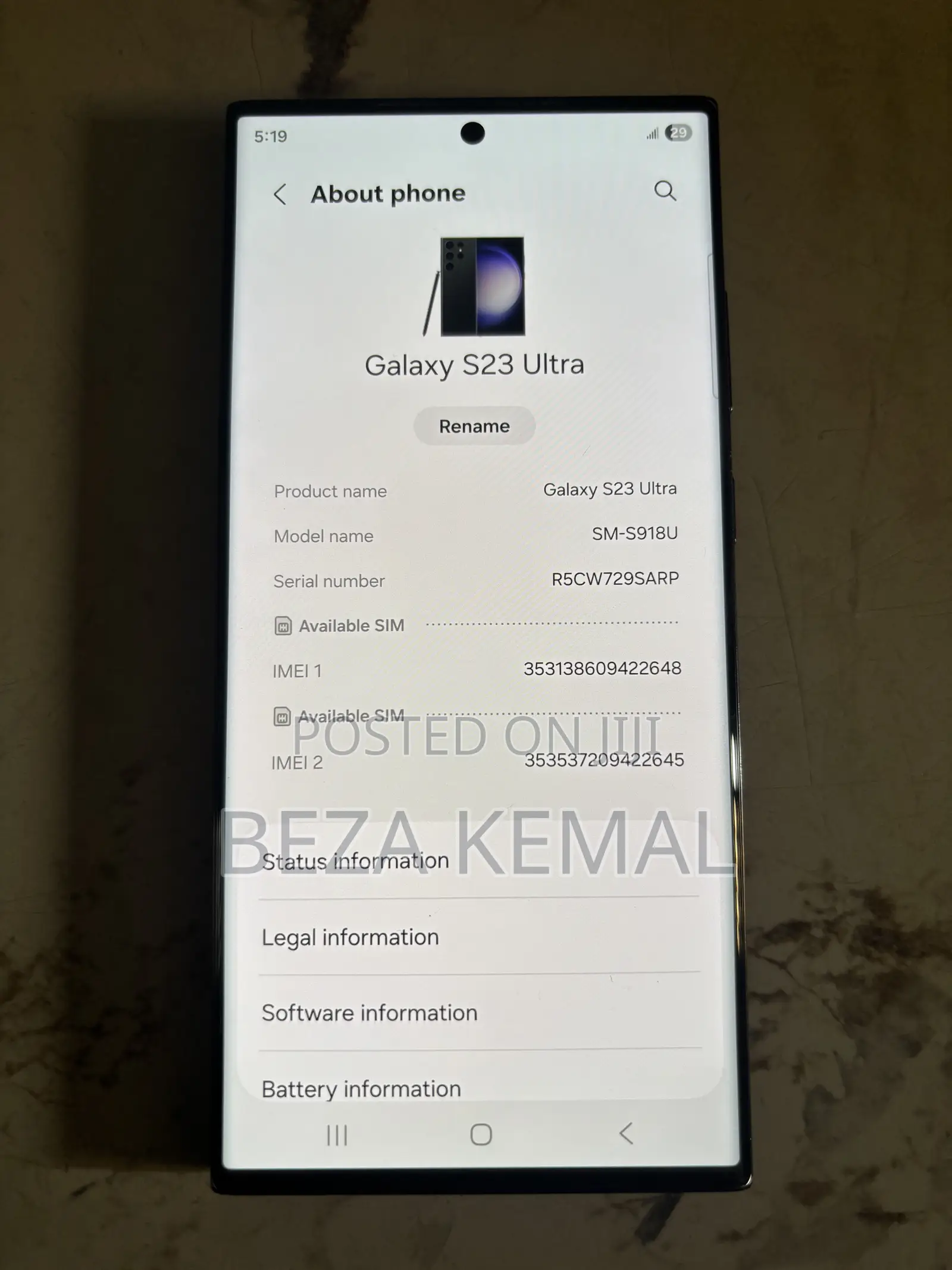 Samsung Galaxy S23 Ultra 256 GB Black