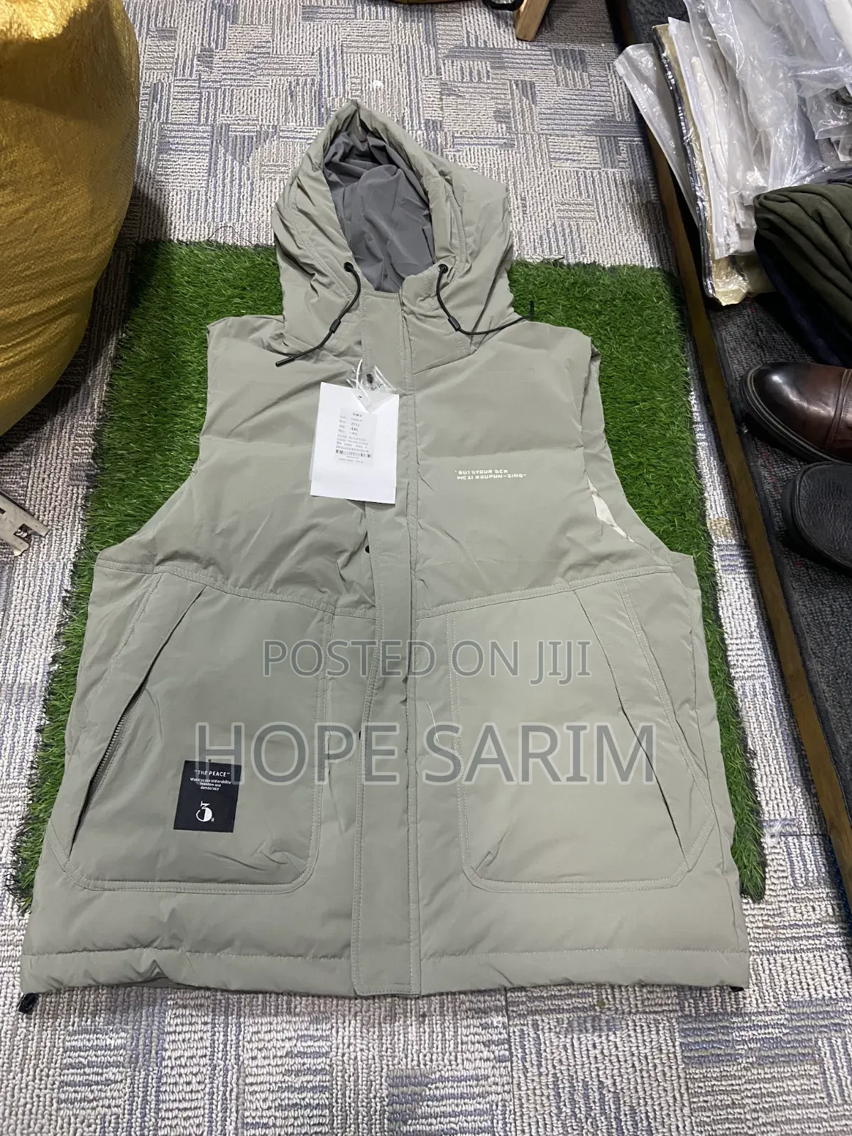 "The Peace" Hooded Puffer Vest: