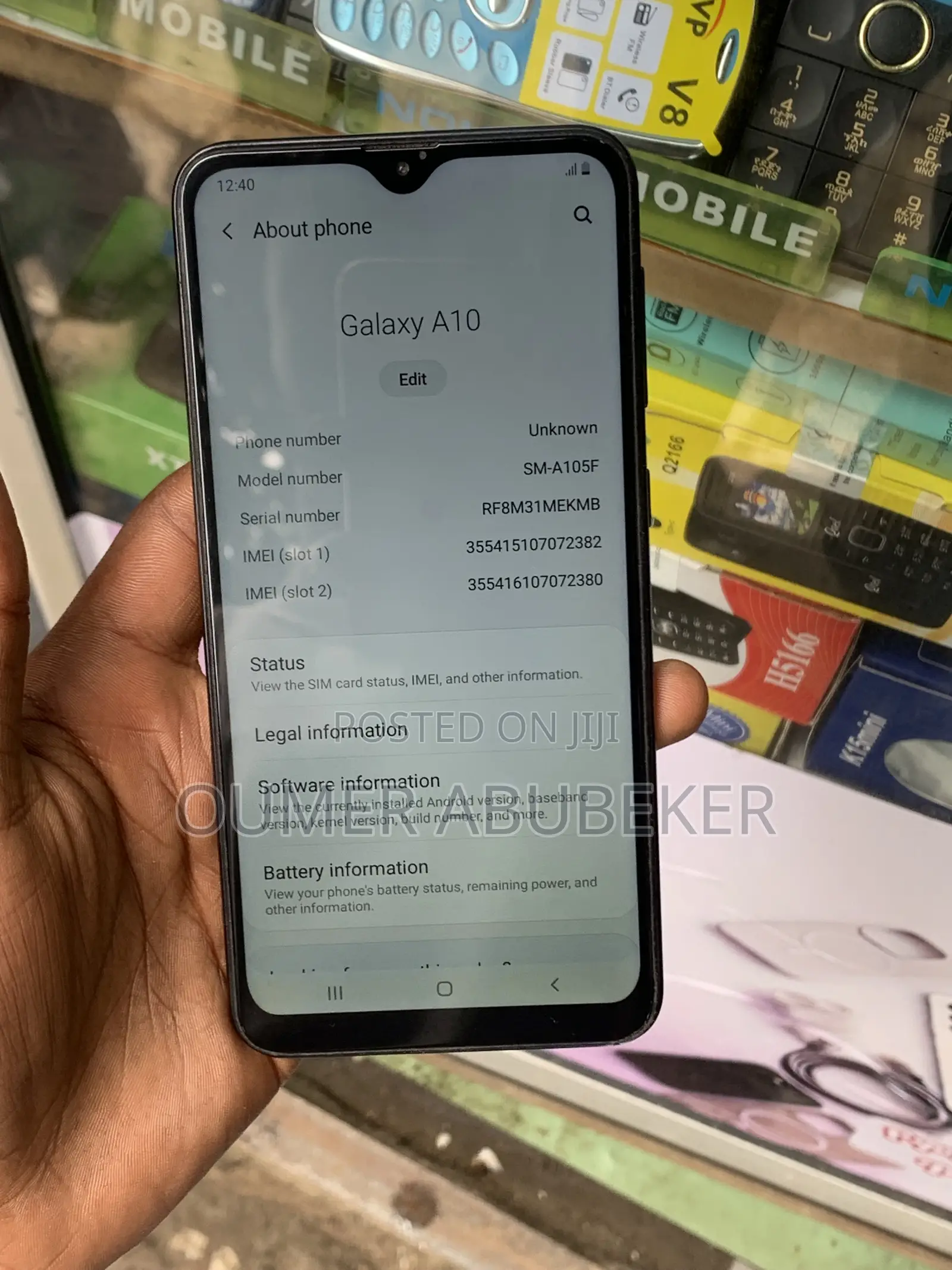 Samsung A10 32 GB Black