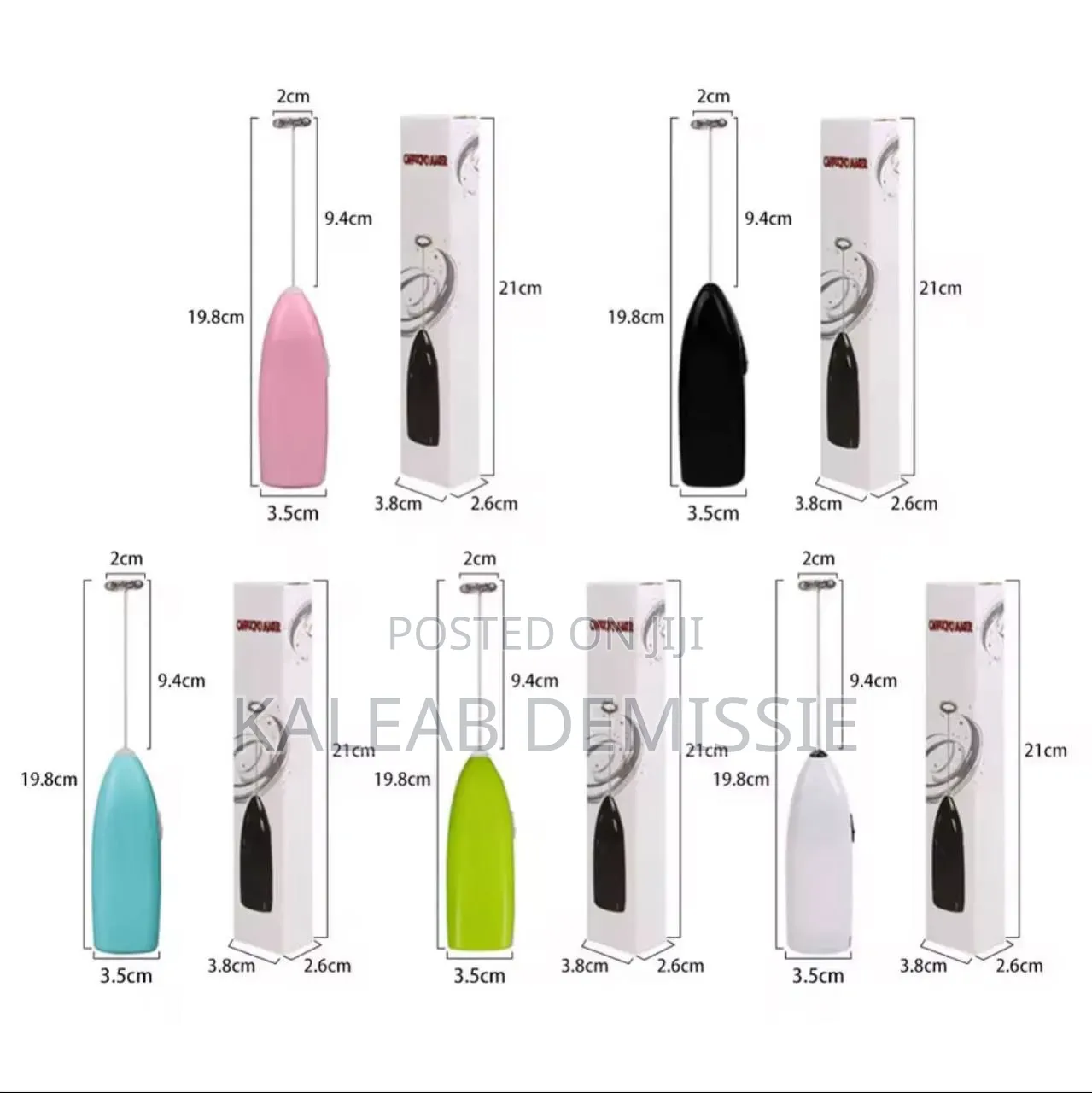 2pcs Electric Milk Frother