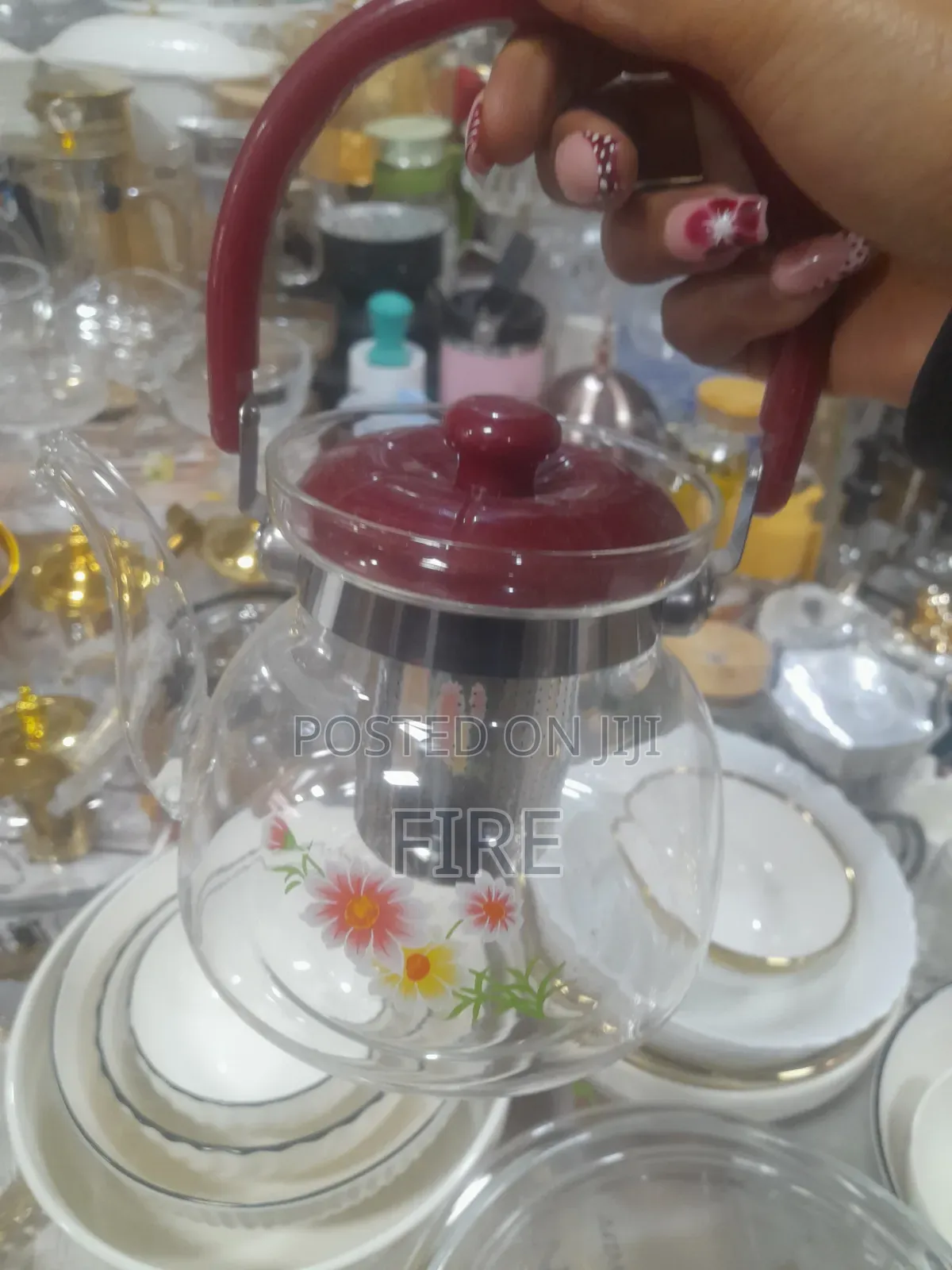 በጣም ያማረ የብርጭቆ ሻይ ማፍያ ከማጣሪያ ጋር (Glass Teapot With Infuser)