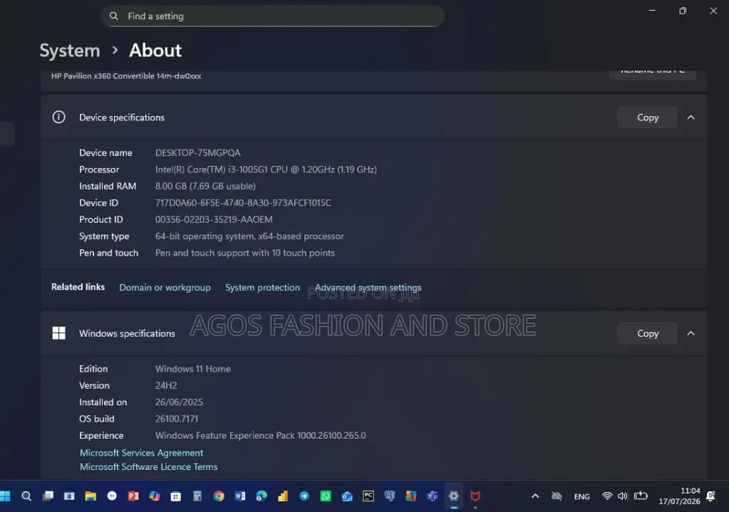 Laptop HP Pavilion x360 14 8GB Intel Core i3 HDD 128GB