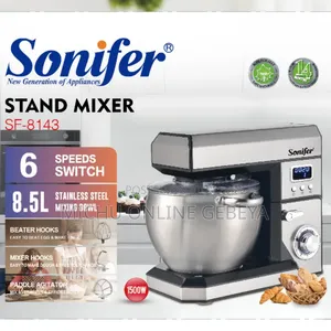 Sonifer 8.5L 6 Speed የሊጥ ማቡኪያ Stand Mixer/ Free Delivery