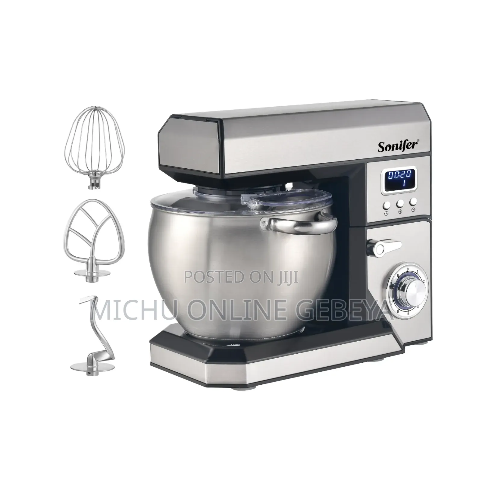 Sonifer 8.5L 6 Speed የሊጥ ማቡኪያ Stand Mixer/ Free Delivery
