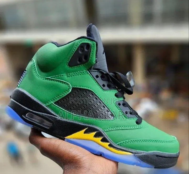 Jordan 5 Retro High Master Quality Yellow Green Color Made in Vietna