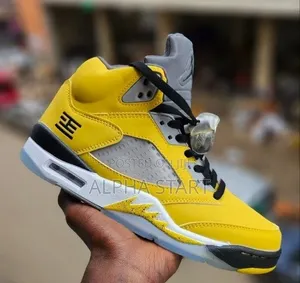 Jordan 5 Retro High Master Quality Yellow Green Color Made in Vietna