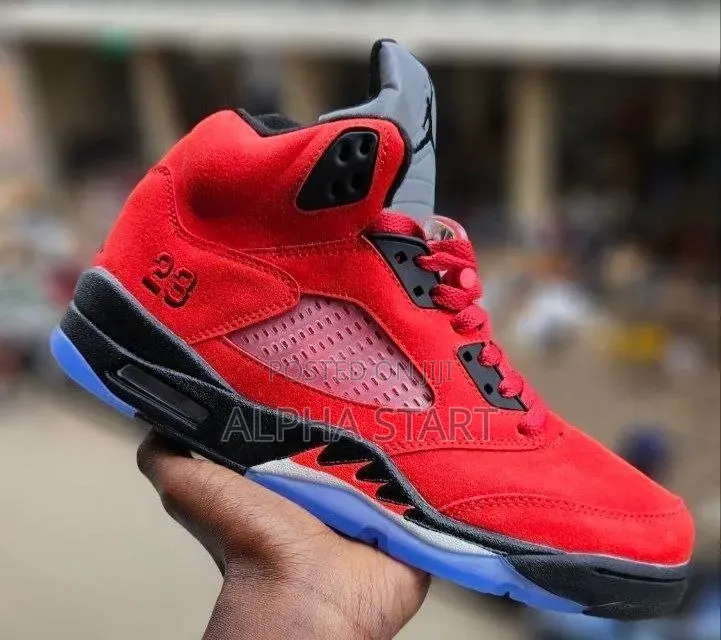 Jordan 5 Retro High Master Quality Red White Color Made in Vietna