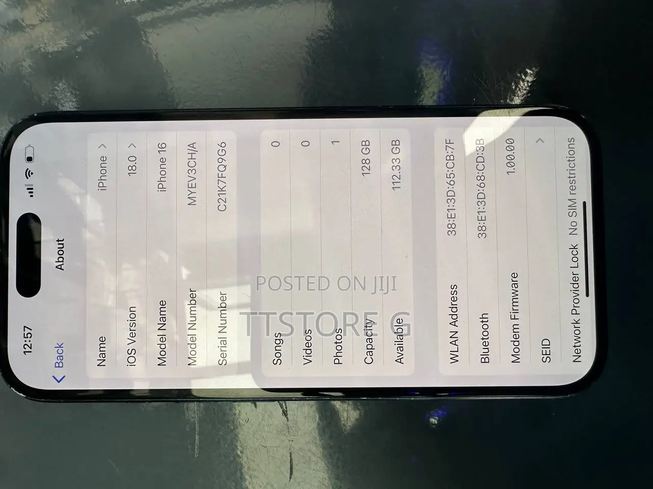 Apple iPhone 16 128 GB Black