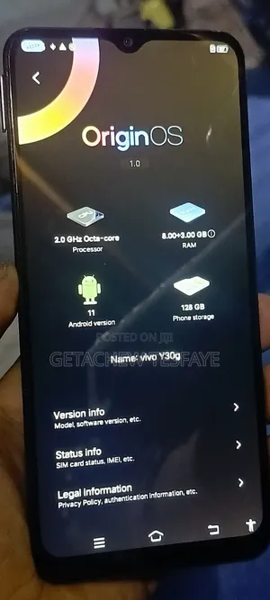 Vivo Y30 128 GB Gray