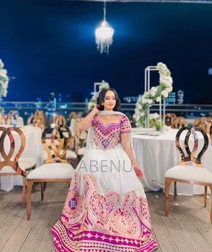 Elegant White Gold Habesha Kemis