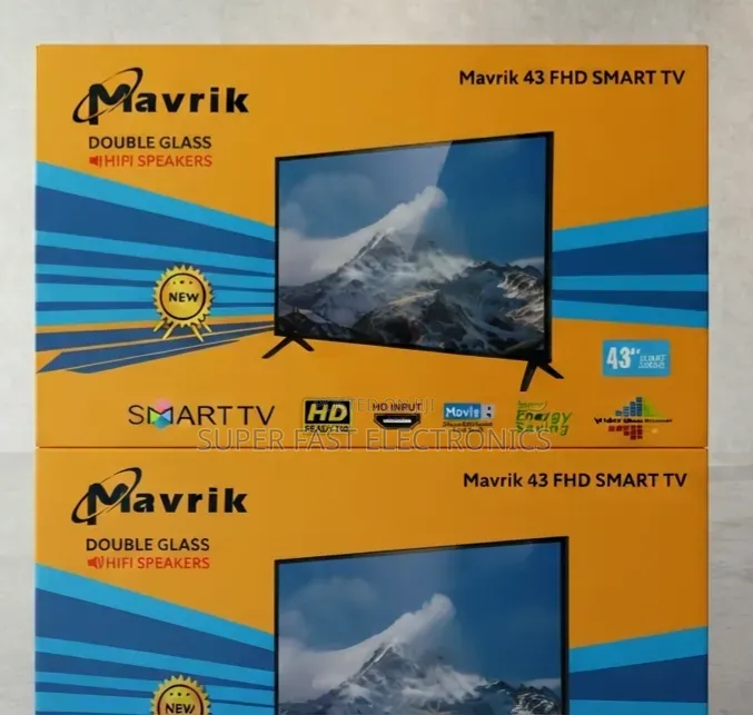 Mavrik 43 Inch TV FHD Smart TV – Double Glass, HiFi Speakers
