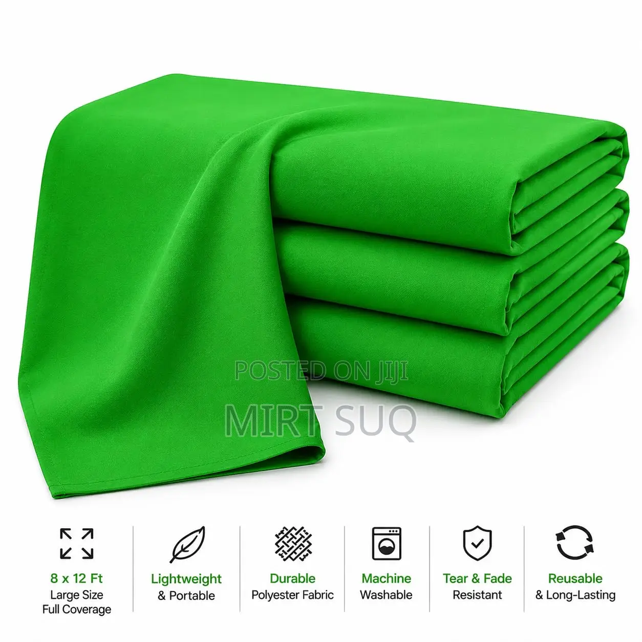 Professional 3mx3m Chromakey Green Screen Backdrop Cloth