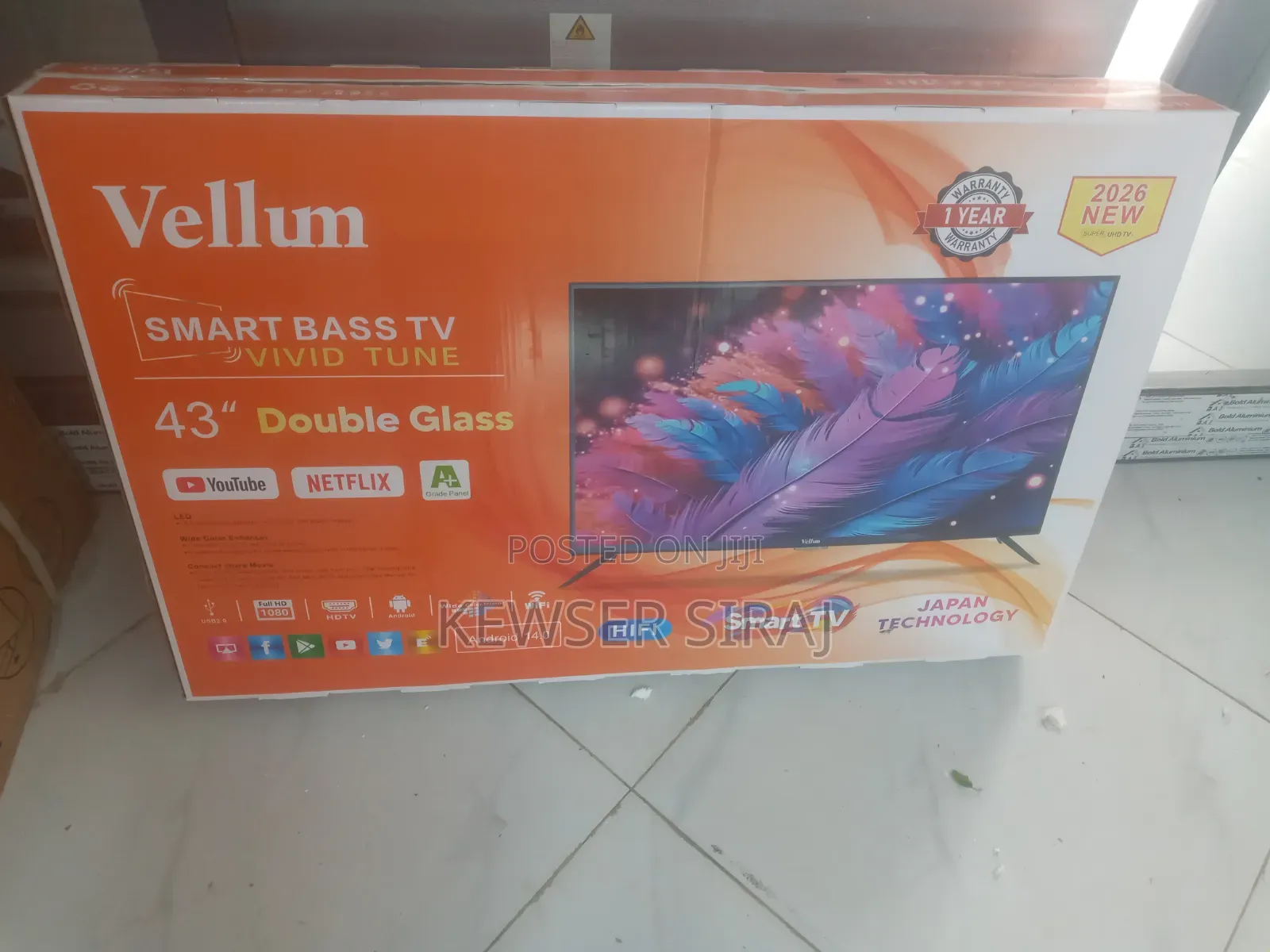 Vellum TV 43inch Smart Android TV