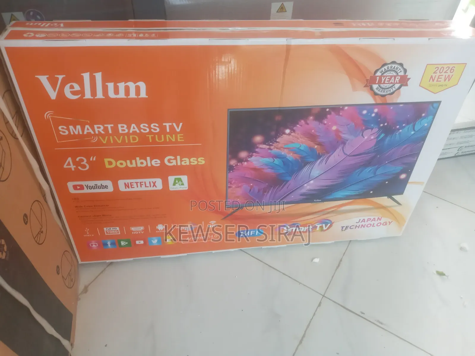 Vellum TV 43inch Smart Android TV