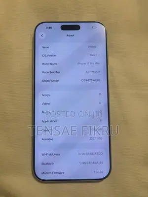 New Apple iPhone 17 Pro Max 256 GB Silver