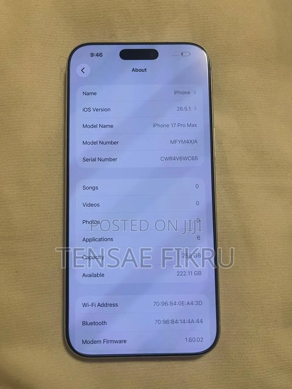 New Apple iPhone 17 Pro Max 256 GB Silver