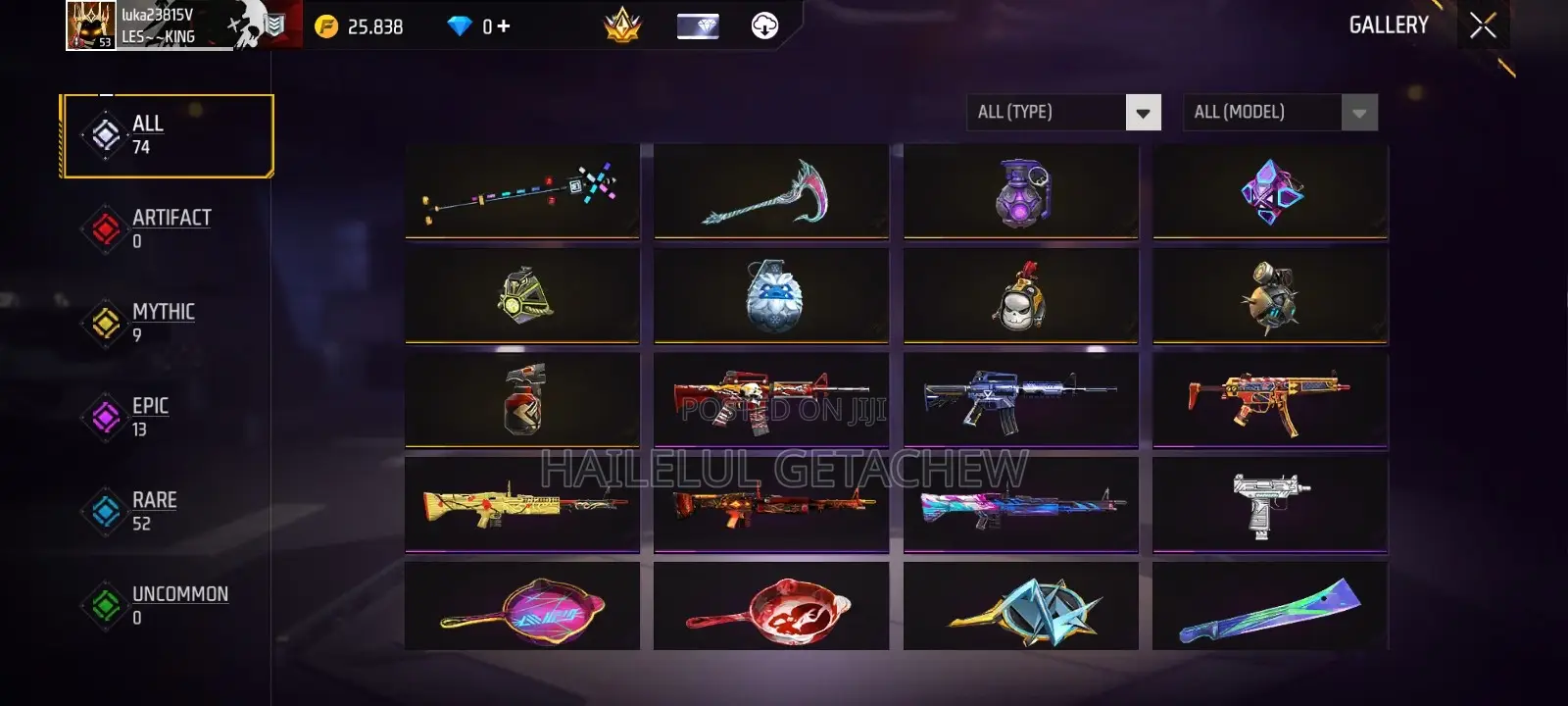Free Fire 5-Year OG Account | 9 Mythic + 13 Epic Guns | 17 Emotes