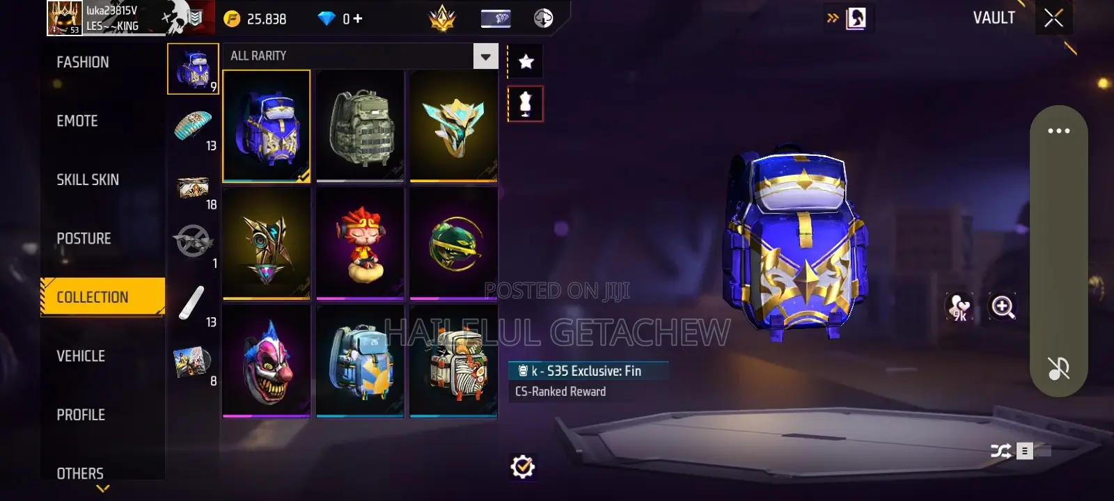 Free Fire 5-Year OG Account | 9 Mythic + 13 Epic Guns | 17 Emotes