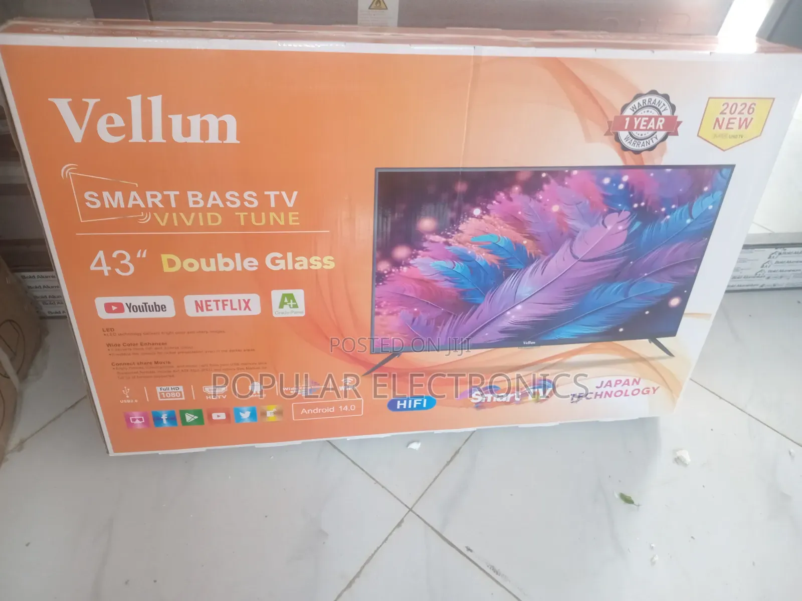 Vellum TV 43inch Smart Android TV