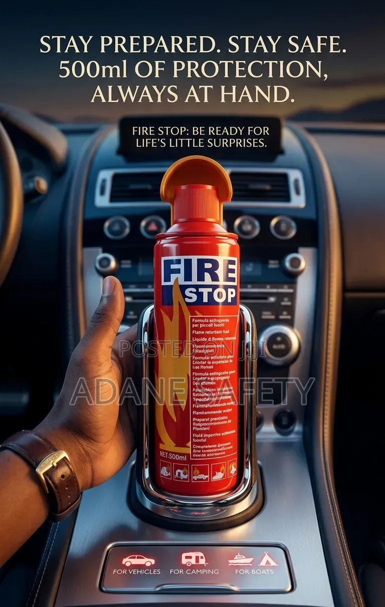 500ml Fire Extingui$her Esat Matfya for Your Car 撤 欧瑞 石头喔 Adane Safety