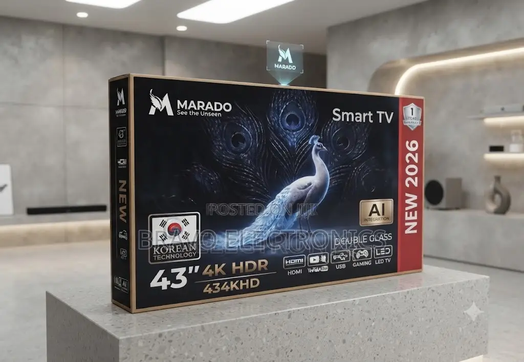 MARADO 43” AI HDR Smart TV – Double Screen | Latest Model
