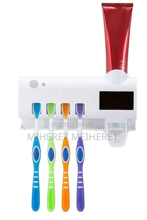 1Pc White Smart Toothbrush Sterilizer, No-Drill