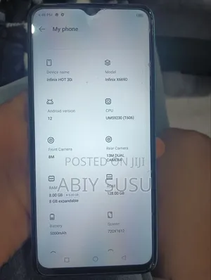New Infinix Hot 30i 128 GB Blue