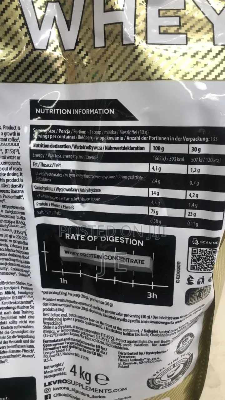 Gold Kevin Levrone Whey 4kg(133 Serving)