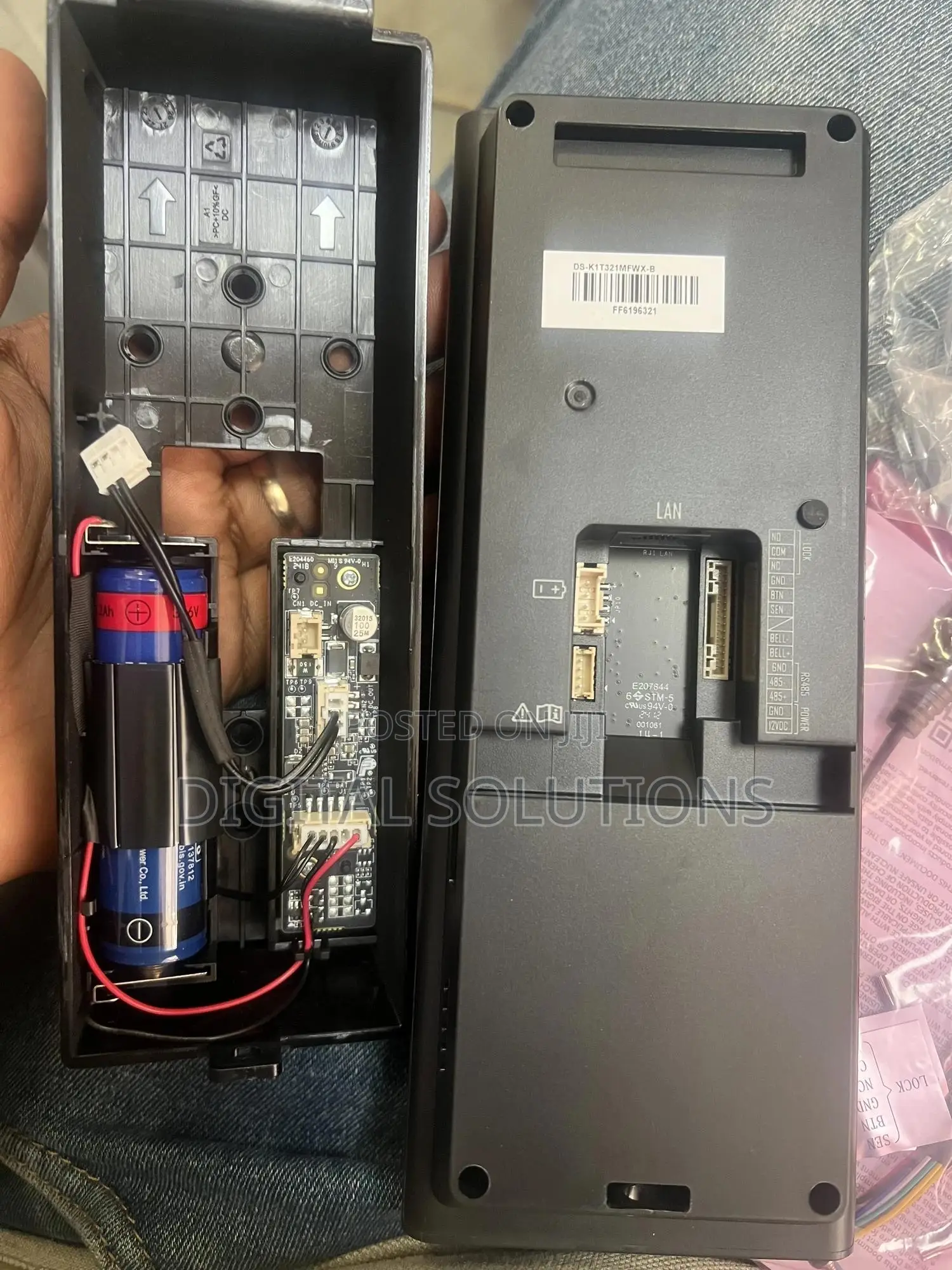 Face Id Hikvision Access Attendance Machine Backup Battery