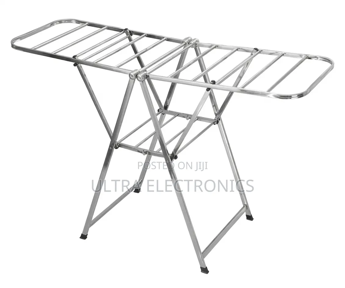 Foldable Floor-Mounted Clothes Drying Rack