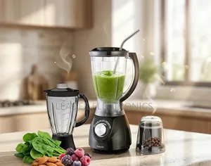 Original Saachi 3-in-1 Blender – 3 Attachments – Glass Jar