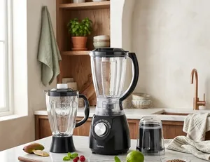 Original Saachi 3-in-1 Blender – 3 Attachments – Glass Jar