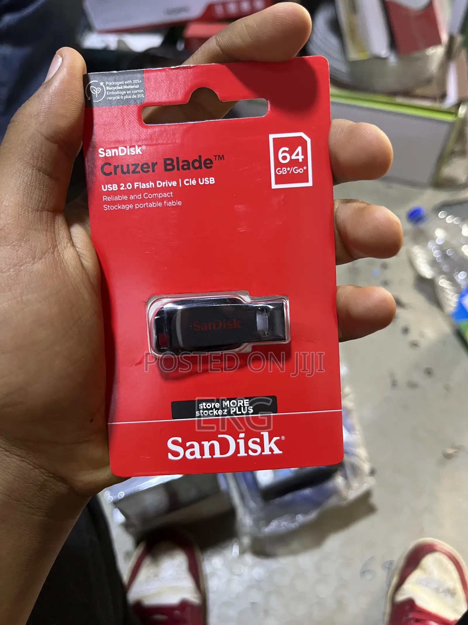 Original SanDisk 64GB Flash Drive / ፍላሽ ድራይቭ (Cruzer Blade)