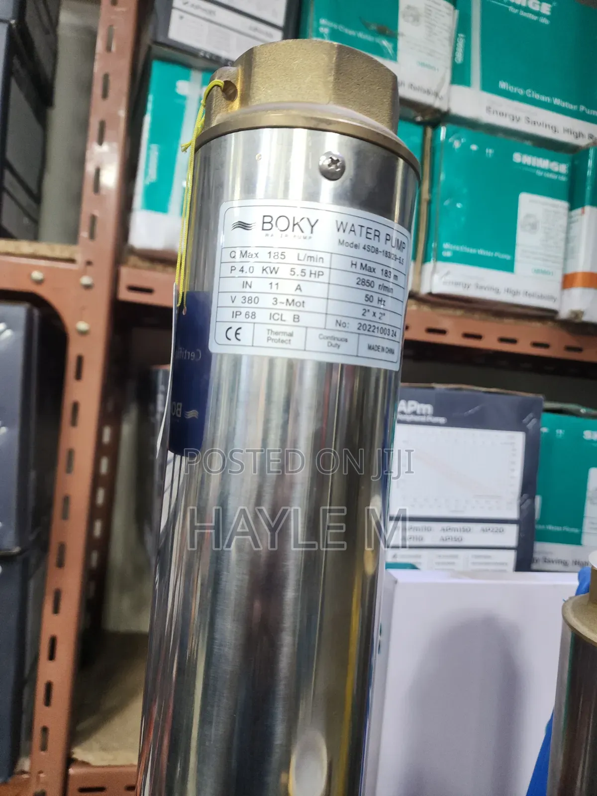 Borehole Water Pump 5.5hp Boky