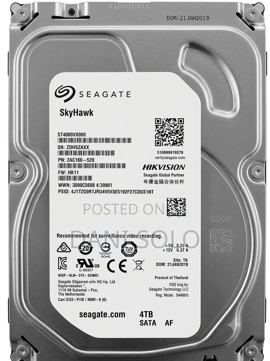 ​ Seagate SkyHawk 4TB Surveillance Hard Disk (Ideal for CCTV PC)